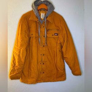 Heavy Dickies Tan Insulated Hooded Zip Up/Button up Jacket